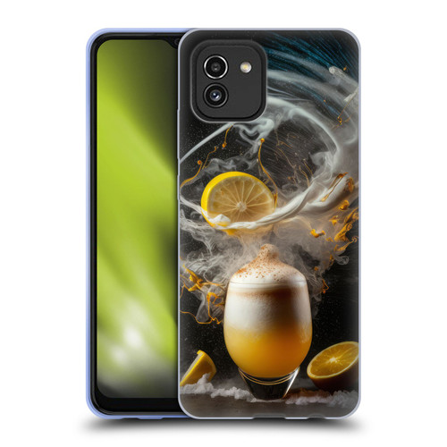 Spacescapes Cocktails Explosive Elixir, Whisky Sour Soft Gel Case for Samsung Galaxy A03 (2021)
