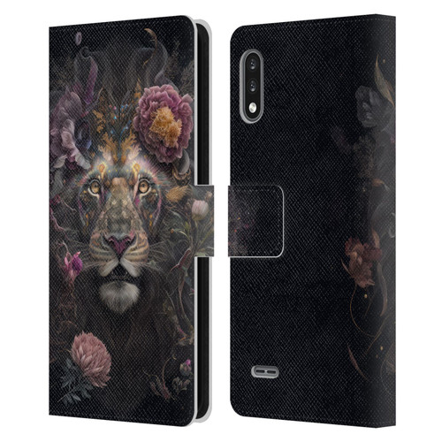 Spacescapes Floral Lions Pride Leather Book Wallet Case Cover For LG K22
