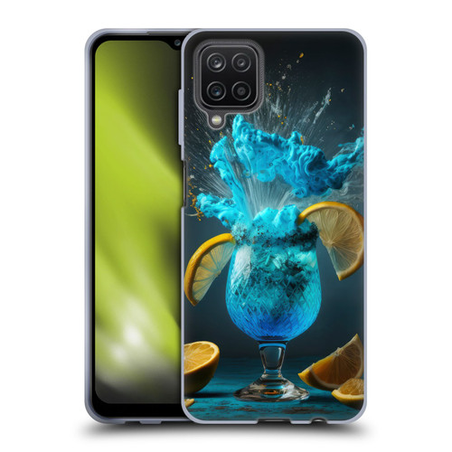 Spacescapes Cocktails Blue Lagoon Explosion Soft Gel Case for Samsung Galaxy A12 (2020)