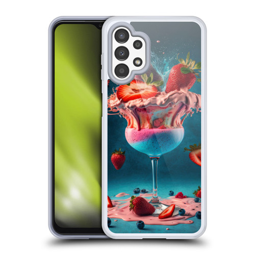 Spacescapes Cocktails Frozen Strawberry Daiquiri Soft Gel Case for Samsung Galaxy A13 (2022)