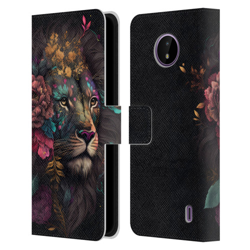 Spacescapes Floral Lions Ethereal Petals Leather Book Wallet Case Cover For Nokia C10 / C20
