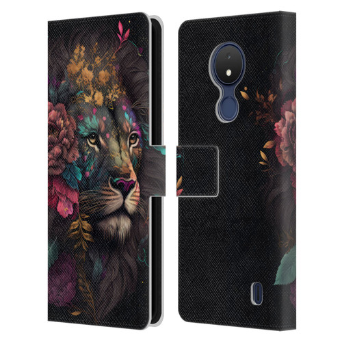 Spacescapes Floral Lions Ethereal Petals Leather Book Wallet Case Cover For Nokia C21