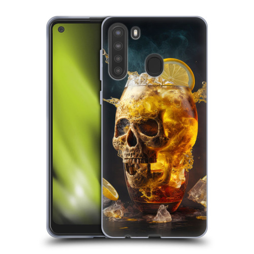 Spacescapes Cocktails Long Island Ice Tea Soft Gel Case for Samsung Galaxy A21 (2020)