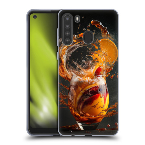 Spacescapes Cocktails Modern Twist, Hurricane Soft Gel Case for Samsung Galaxy A21 (2020)