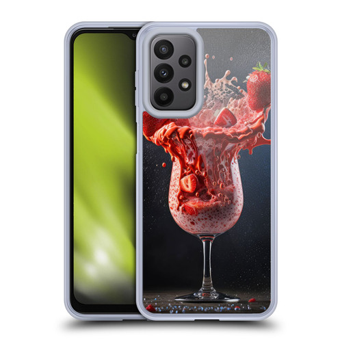 Spacescapes Cocktails Strawberry Infusion Daiquiri Soft Gel Case for Samsung Galaxy A23 / 5G (2022)