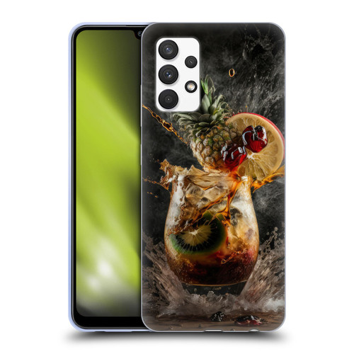 Spacescapes Cocktails Exploding Mai Tai Soft Gel Case for Samsung Galaxy A32 (2021)