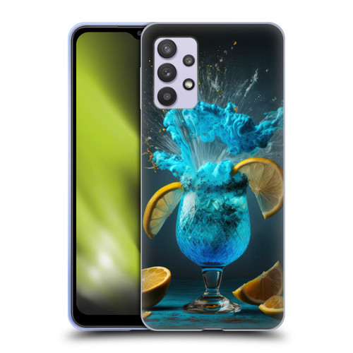 Spacescapes Cocktails Blue Lagoon Explosion Soft Gel Case for Samsung Galaxy A32 5G / M32 5G (2021)