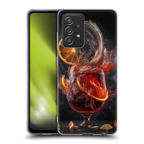 Spacescapes Cocktails Gin Explosion, Negroni Soft Gel Case for Samsung Galaxy A52 / A52s / 5G (2021)