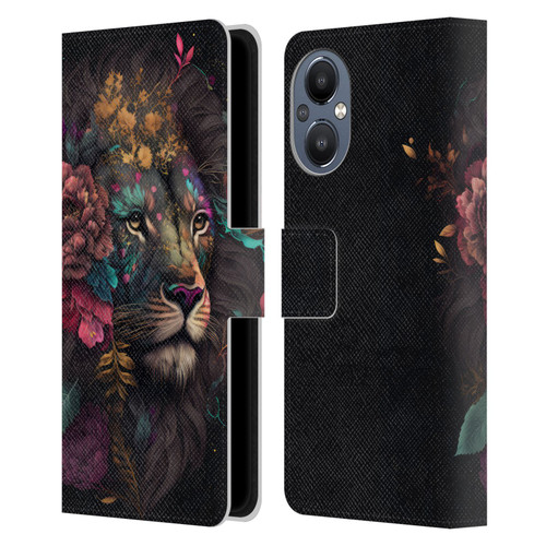 Spacescapes Floral Lions Ethereal Petals Leather Book Wallet Case Cover For OnePlus Nord N20 5G