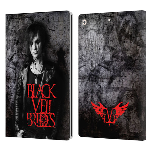 Black Veil Brides Band Members Jinxx Leather Book Wallet Case Cover For Apple iPad 10.2 2019/2020/2021