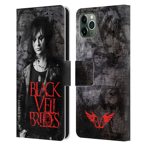 Black Veil Brides Band Members Jinxx Leather Book Wallet Case Cover For Apple iPhone 11 Pro Max