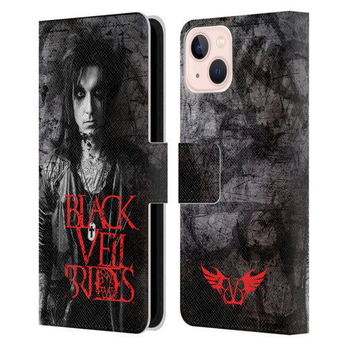 Black Veil Brides Band Members Jake Leather Book Wallet Case Cover For Apple iPhone 13