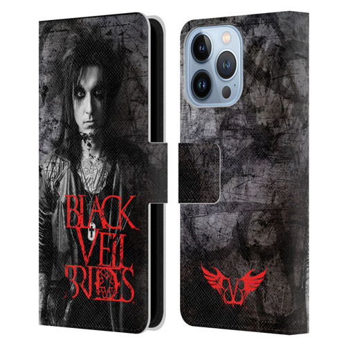 Black Veil Brides Band Members Jake Leather Book Wallet Case Cover For Apple iPhone 13 Pro