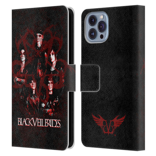 Black Veil Brides Band Members Group Leather Book Wallet Case Cover For Apple iPhone 14