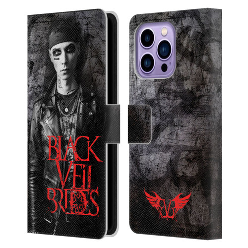 Black Veil Brides Band Members Andy Leather Book Wallet Case Cover For Apple iPhone 14 Pro Max