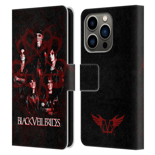 Black Veil Brides Band Members Group Leather Book Wallet Case Cover For Apple iPhone 14 Pro