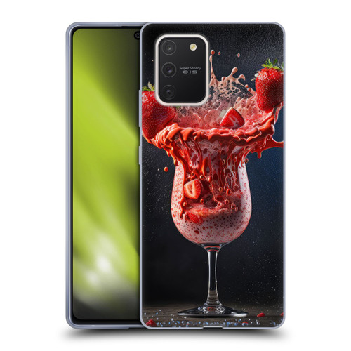 Spacescapes Cocktails Strawberry Infusion Daiquiri Soft Gel Case for Samsung Galaxy S10 Lite