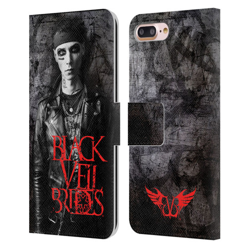 Black Veil Brides Band Members Andy Leather Book Wallet Case Cover For Apple iPhone 7 Plus / iPhone 8 Plus