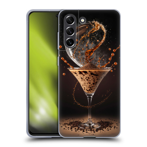 Spacescapes Cocktails Contemporary, Espresso Martini Soft Gel Case for Samsung Galaxy S21 FE 5G
