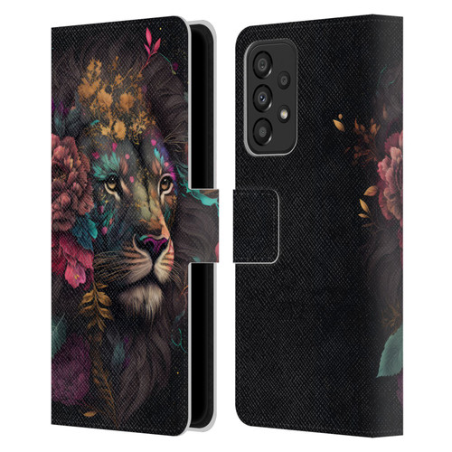 Spacescapes Floral Lions Ethereal Petals Leather Book Wallet Case Cover For Samsung Galaxy A33 5G (2022)