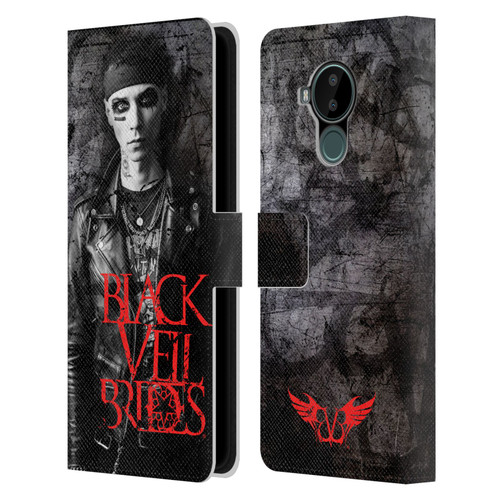 Black Veil Brides Band Members Andy Leather Book Wallet Case Cover For Nokia C30