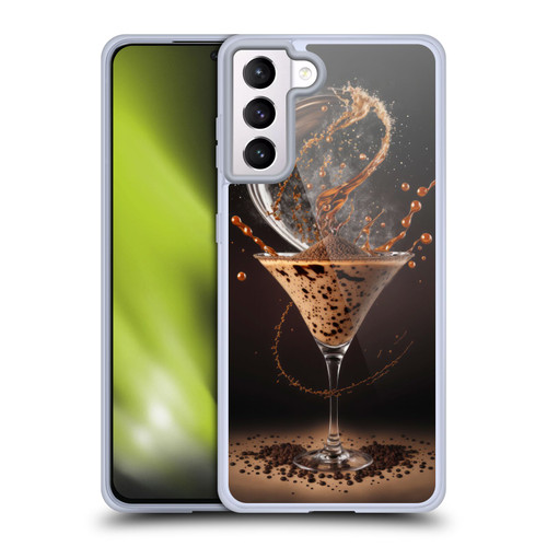 Spacescapes Cocktails Contemporary, Espresso Martini Soft Gel Case for Samsung Galaxy S21+ 5G