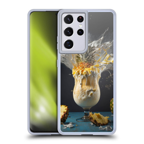 Spacescapes Cocktails Piña Colada Pop Soft Gel Case for Samsung Galaxy S21 Ultra 5G