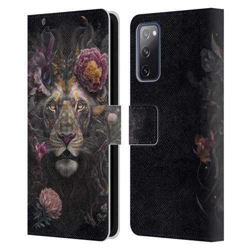 Spacescapes Floral Lions Pride Leather Book Wallet Case Cover For Samsung Galaxy S20 FE / 5G