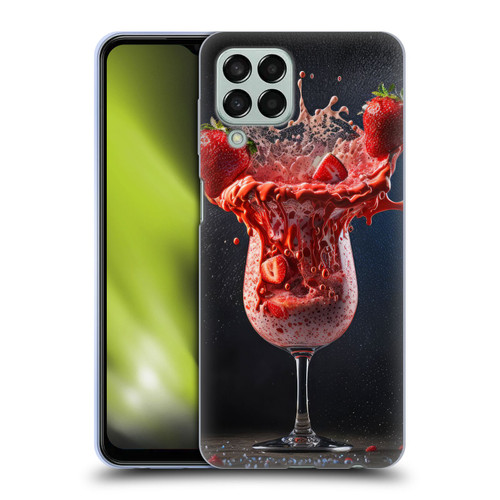 Spacescapes Cocktails Strawberry Infusion Daiquiri Soft Gel Case for Samsung Galaxy M33 (2022)