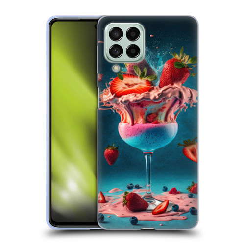 Spacescapes Cocktails Frozen Strawberry Daiquiri Soft Gel Case for Samsung Galaxy M53 (2022)