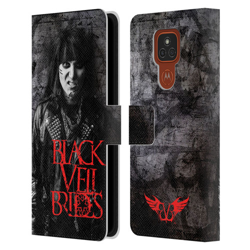 Black Veil Brides Band Members Ashley Leather Book Wallet Case Cover For Motorola Moto E7 Plus