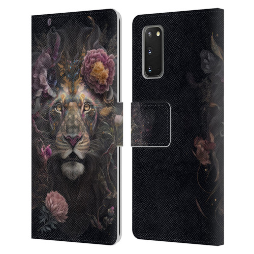 Spacescapes Floral Lions Pride Leather Book Wallet Case Cover For Samsung Galaxy S20 / S20 5G