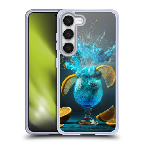 Spacescapes Cocktails Blue Lagoon Explosion Soft Gel Case for Samsung Galaxy S23 5G
