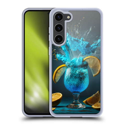 Spacescapes Cocktails Blue Lagoon Explosion Soft Gel Case for Samsung Galaxy S23+ 5G