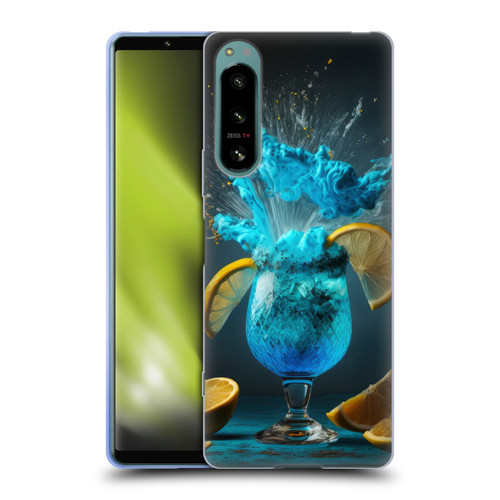 Spacescapes Cocktails Blue Lagoon Explosion Soft Gel Case for Sony Xperia 5 IV
