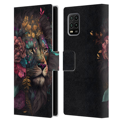 Spacescapes Floral Lions Ethereal Petals Leather Book Wallet Case Cover For Xiaomi Mi 10 Lite 5G