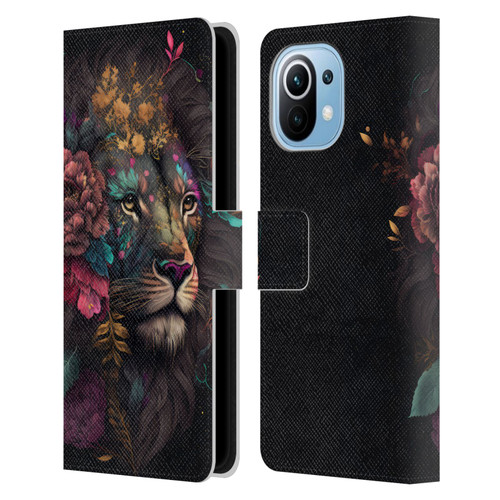 Spacescapes Floral Lions Ethereal Petals Leather Book Wallet Case Cover For Xiaomi Mi 11