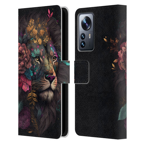 Spacescapes Floral Lions Ethereal Petals Leather Book Wallet Case Cover For Xiaomi 12 Pro