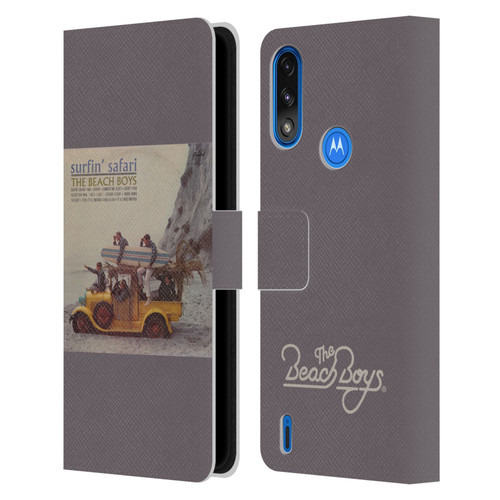 The Beach Boys Album Cover Art Surfin Safari Leather Book Wallet Case Cover For Motorola Moto E7 Power / Moto E7i Power