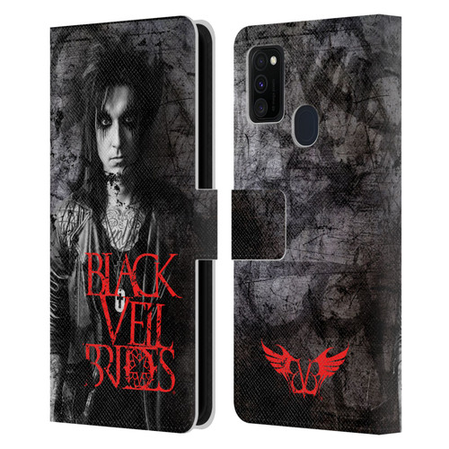 Black Veil Brides Band Members Jake Leather Book Wallet Case Cover For Samsung Galaxy M30s (2019)/M21 (2020)