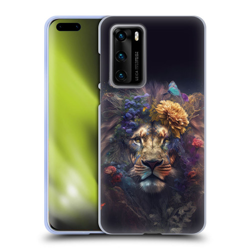 Spacescapes Floral Lions Flowering Pride Soft Gel Case for Huawei P40 5G