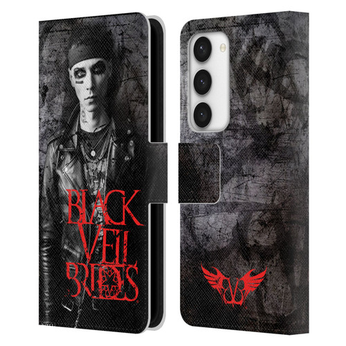 Black Veil Brides Band Members Andy Leather Book Wallet Case Cover For Samsung Galaxy S23 5G