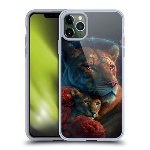 Spacescapes Floral Lions Star Watching Soft Gel Case for Apple iPhone 11 Pro Max