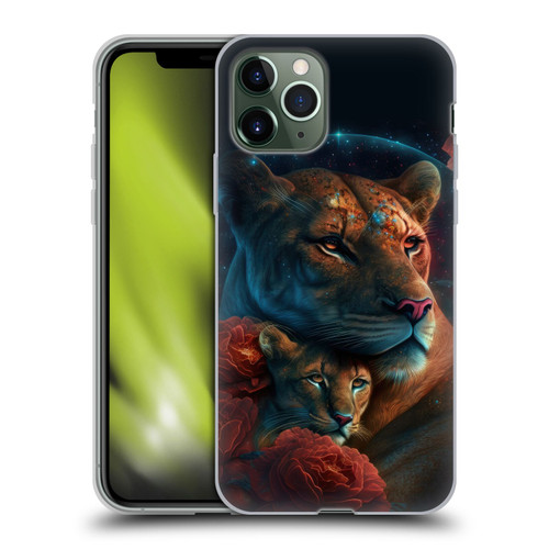 Spacescapes Floral Lions Star Watching Soft Gel Case for Apple iPhone 11 Pro