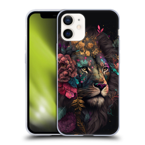 Spacescapes Floral Lions Ethereal Petals Soft Gel Case for Apple iPhone 12 Mini