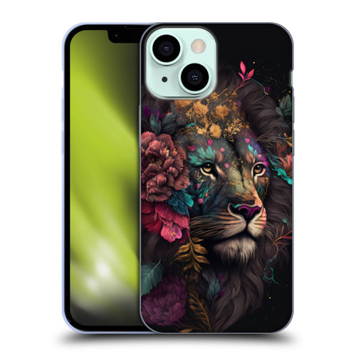 Spacescapes Floral Lions Ethereal Petals Soft Gel Case for Apple iPhone 13 Mini