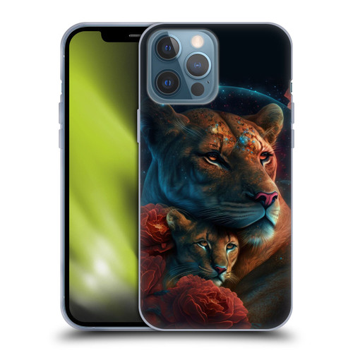 Spacescapes Floral Lions Star Watching Soft Gel Case for Apple iPhone 13 Pro Max