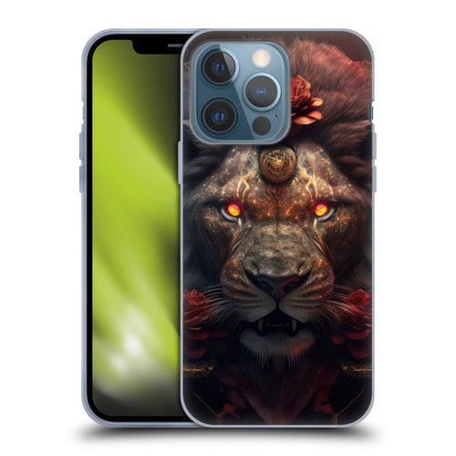 Spacescapes Floral Lions Crimson Pride Soft Gel Case for Apple iPhone 13 Pro