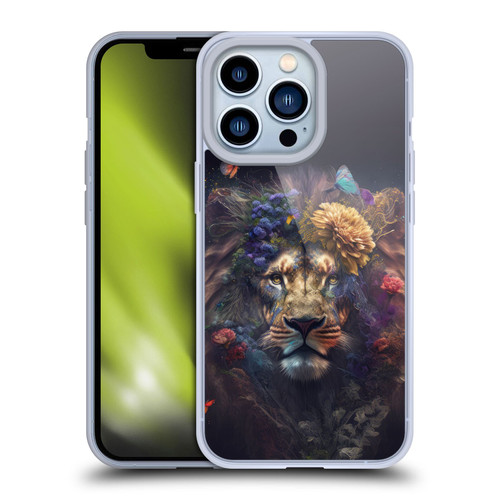 Spacescapes Floral Lions Flowering Pride Soft Gel Case for Apple iPhone 13 Pro