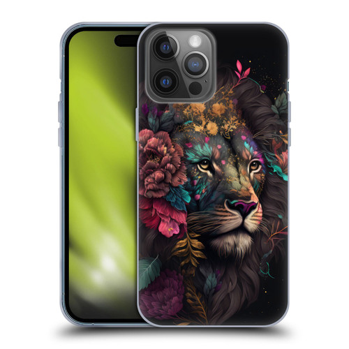 Spacescapes Floral Lions Ethereal Petals Soft Gel Case for Apple iPhone 14 Pro Max
